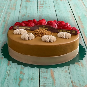 تورته نصف فراولة ونصف لوتس - مقاس 24 - حلواني اكسبشن  - مصر 