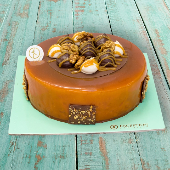 تورته كراميل - مقاس 20 - حلواني اكسبشن  - مصر 