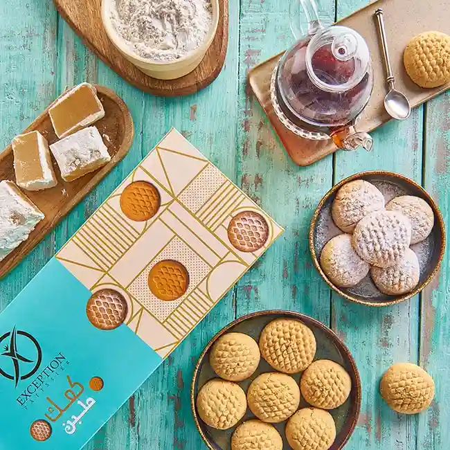 كحك ملبن - علبة باغ مدور - حلواني اكسبشن  - مصر 