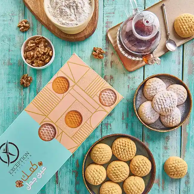 كحك عين جمل - علبة باغ مدور - حلواني اكسبشن  - مصر 