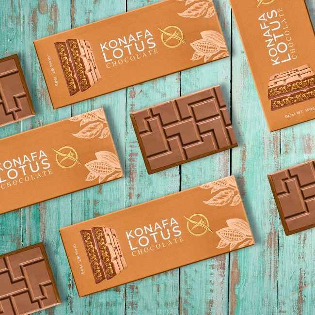 بار شكولاته كنافة لوتس -150جرام - حلواني اكسبشن  - مصر 